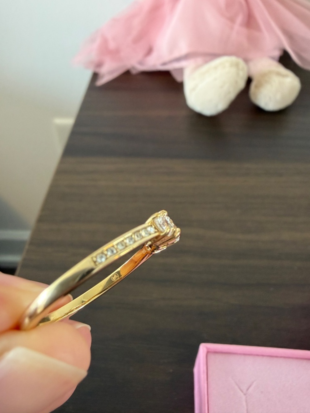 Swarovski Attract Trilogy Ring 18K Gold Finish Size 60 (US 8.75) - Picture 6 of 7